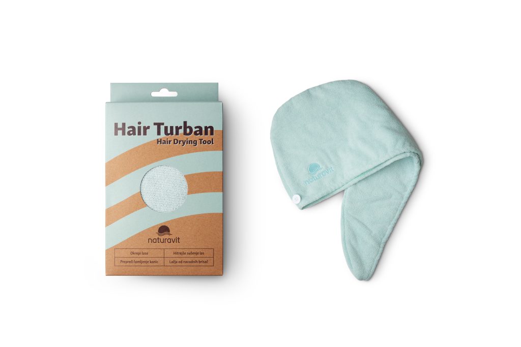 Turban brisača za lase naturavit Turquoise